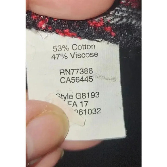 Madewell Shirt Women's Size XXS Black Red Cotton Button Down Long Sleeve Plaid - Picture 3 of 7